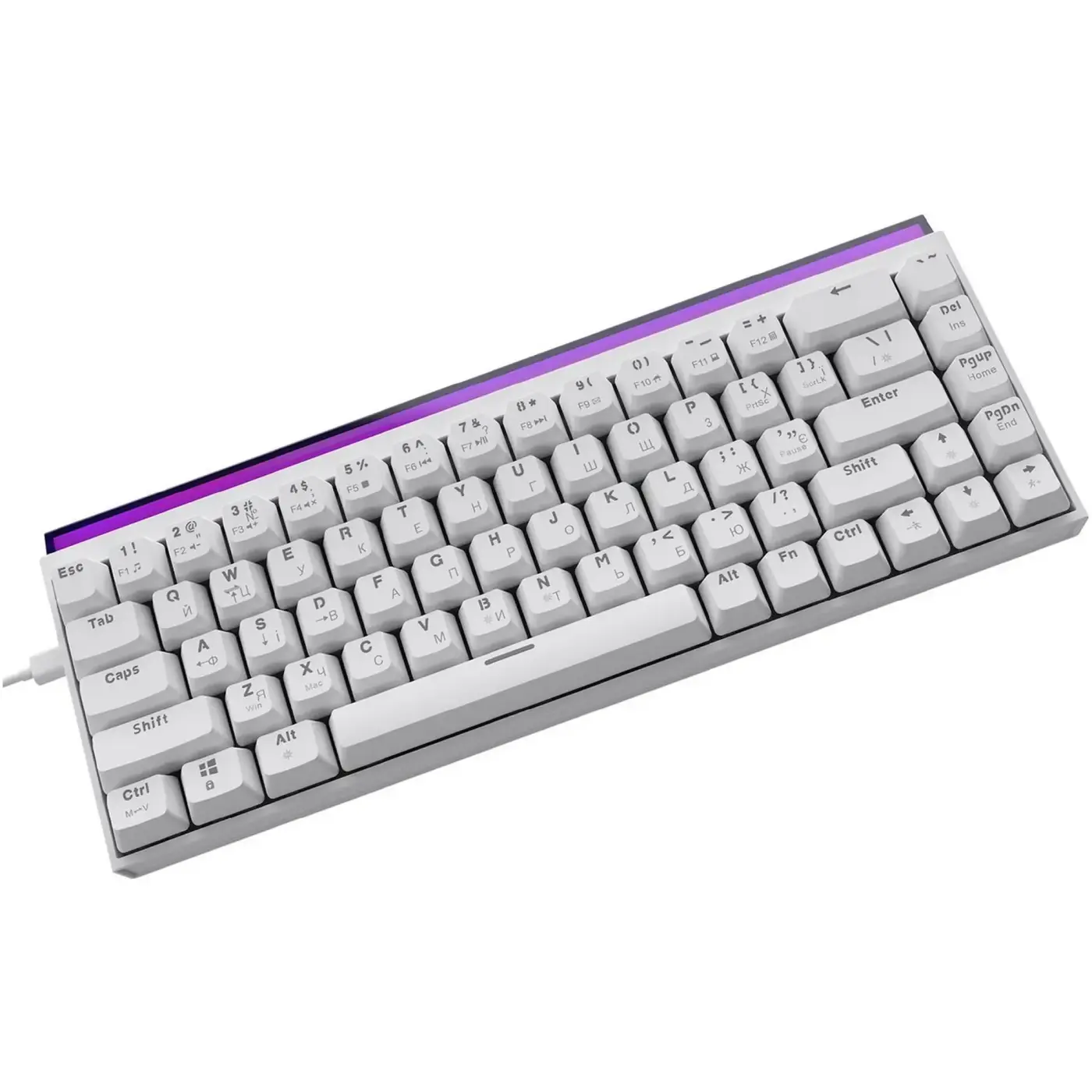 Купити Клавіатура Ajazz NK68 Red switches White (NK68-R-W) - фото 5