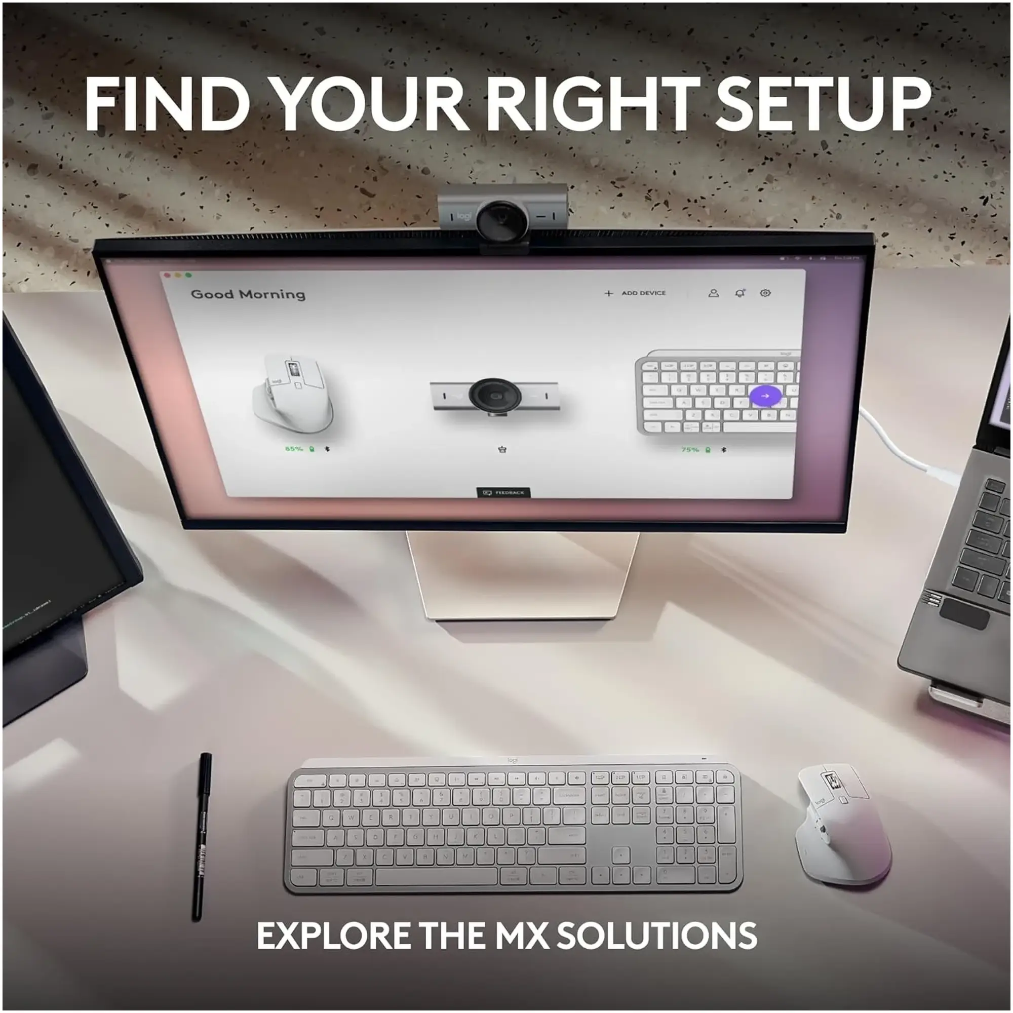 Купити Веб-камера Logitech MX Brio 4K Pale Grey (960-001554) - фото 3