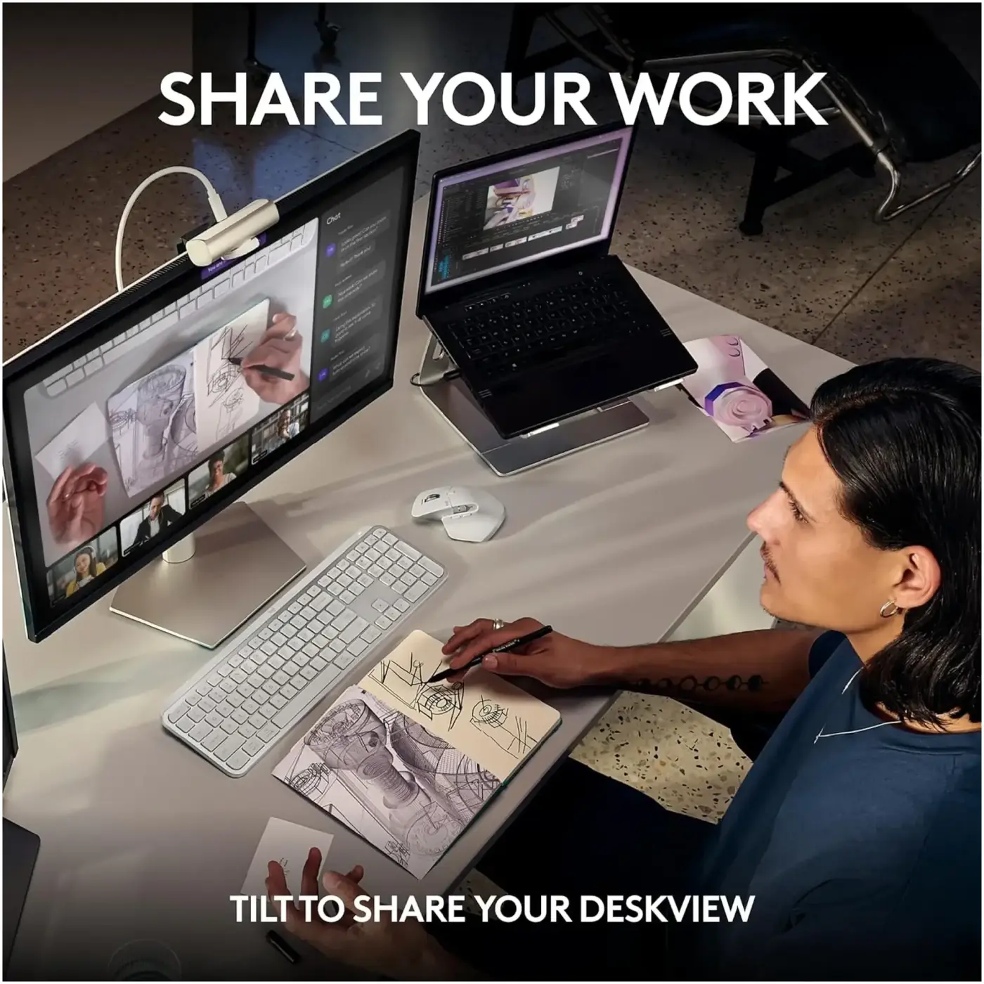 Купити Веб-камера Logitech MX Brio 4K Pale Grey (960-001554) - фото 4