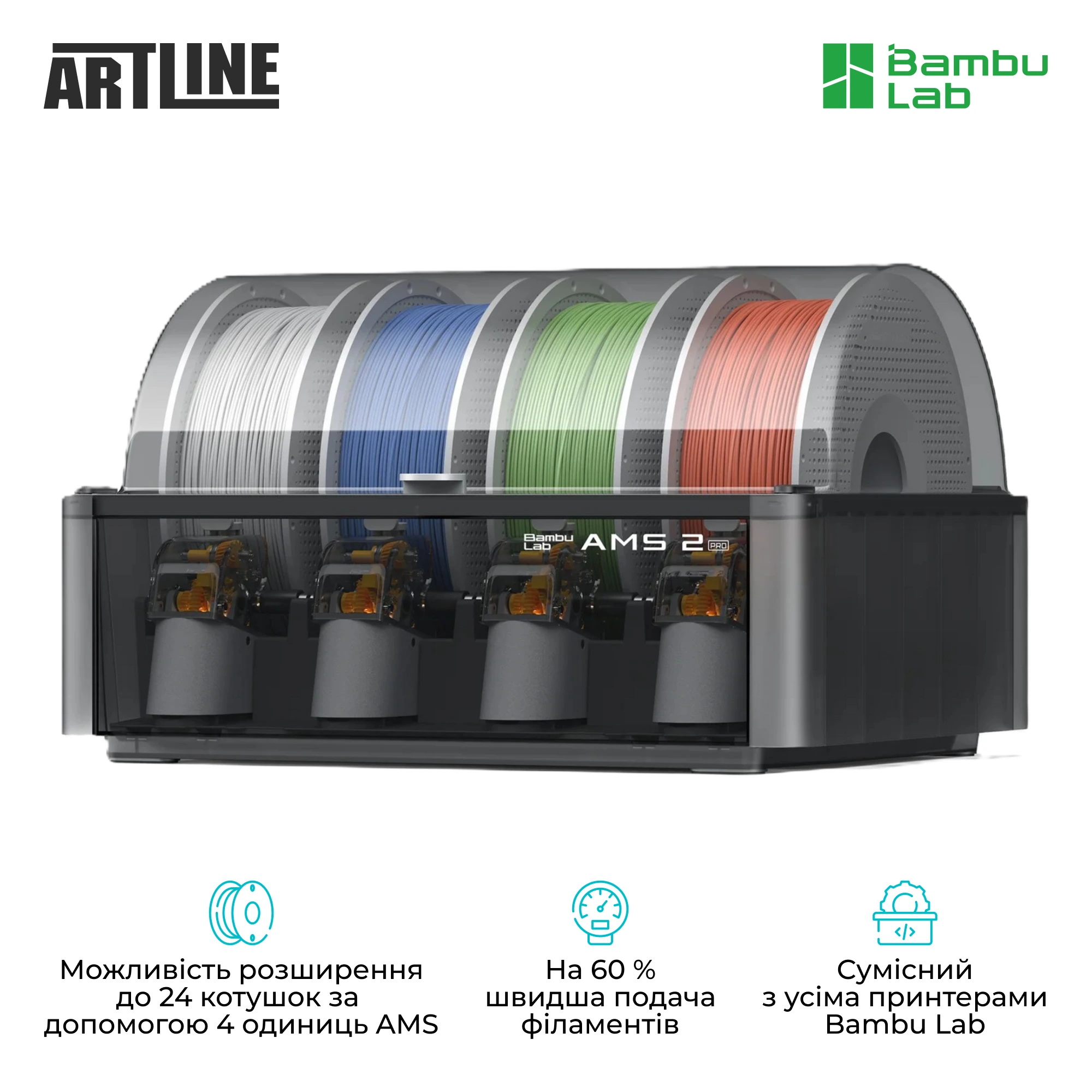 3D принтер Bambu Lab X2D Combo (PF004-P+SA007-EU) - 7