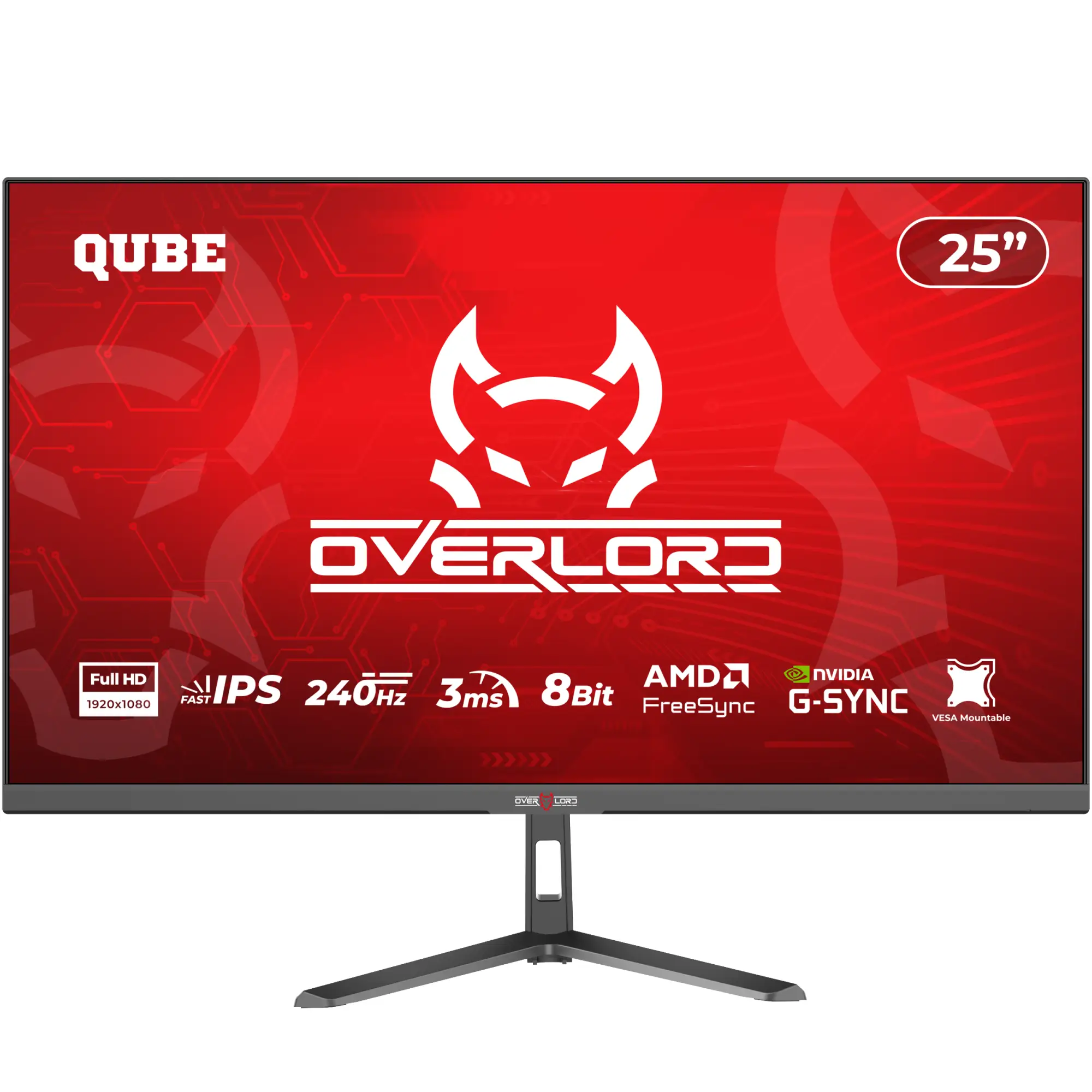 Купити Монітор 25" Qube Overlord G25F240 - фото 1