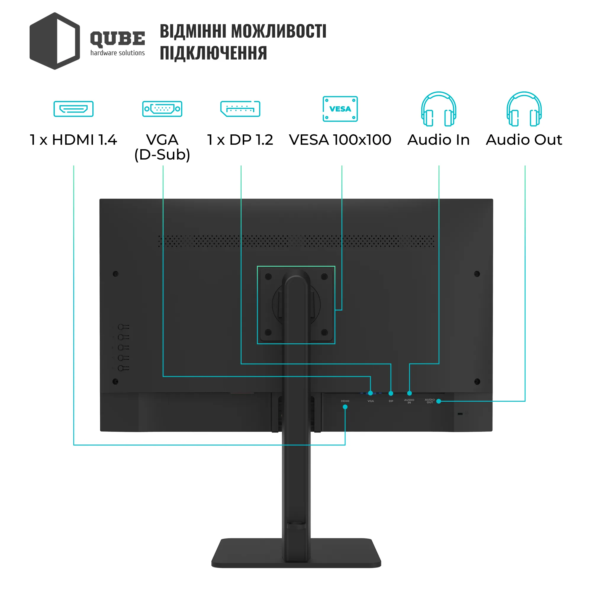 Купити Монітор 27" Qube B27F120HS - фото 3