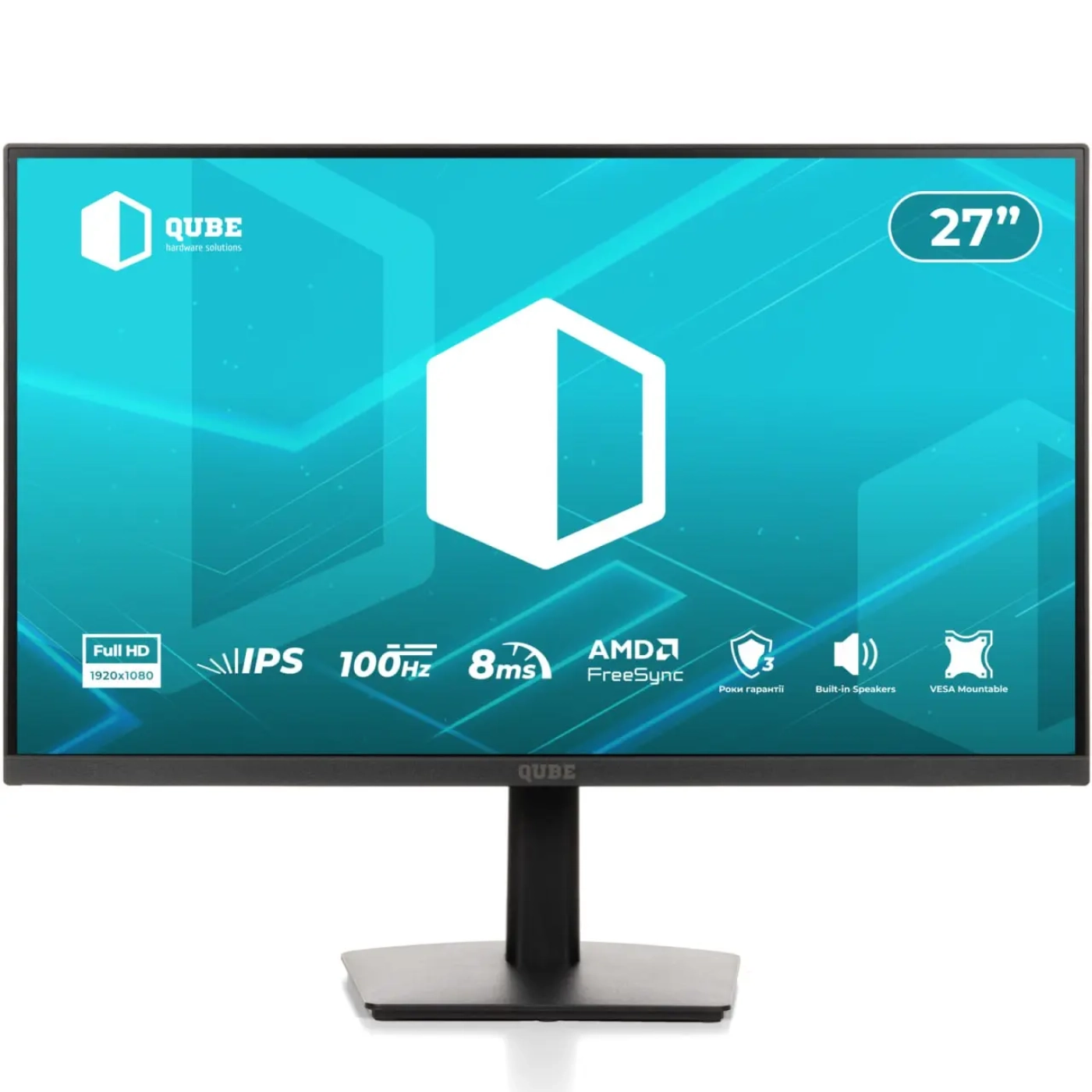 Купити Монітор 27" QUBE V27F100-IPS - фото 1