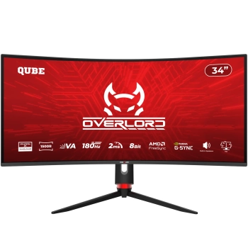 Купити Монітор 34" Qube Overlord C34UQ180H - фото 1