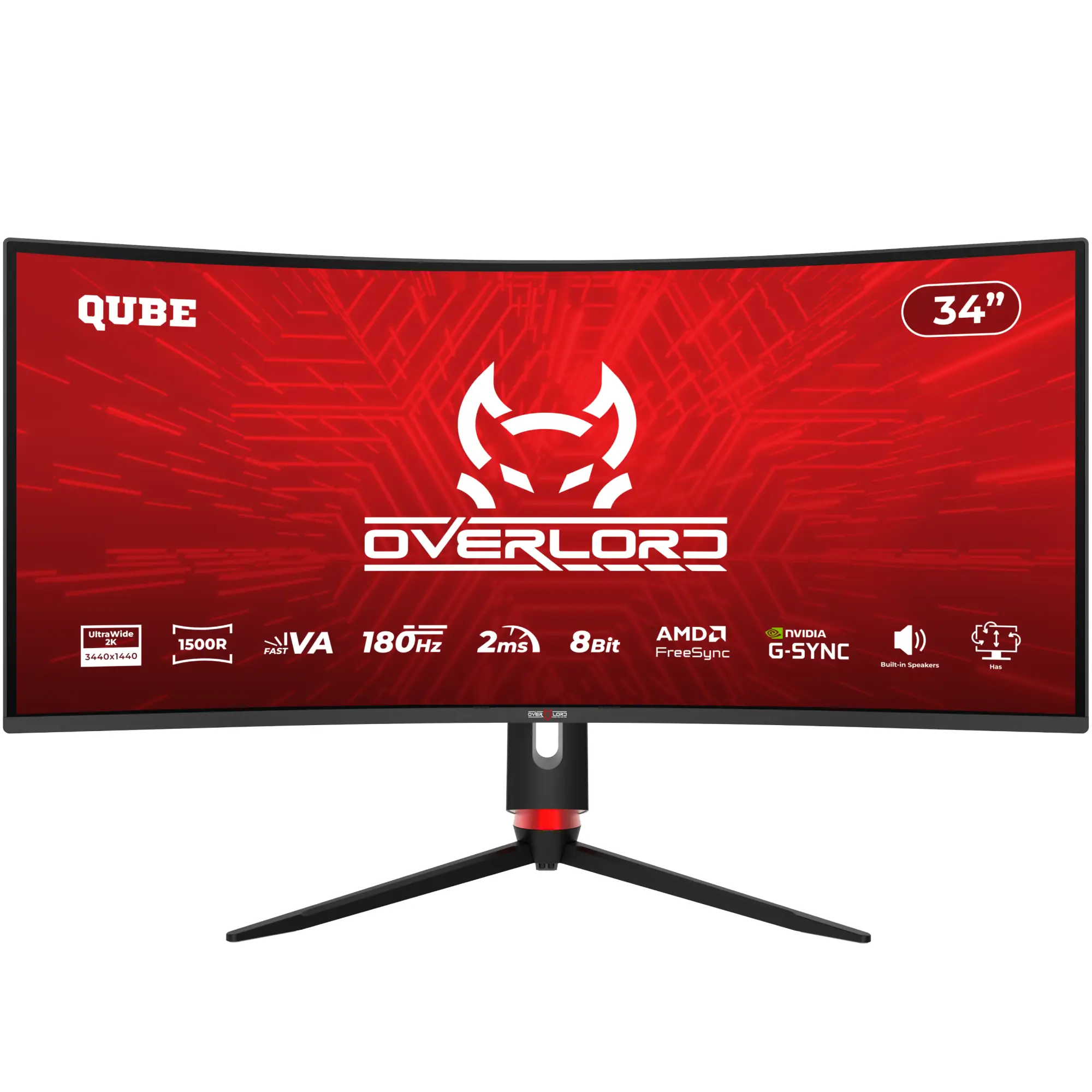 Купити Монітор 34" Qube Overlord C34UQ180H - фото 1