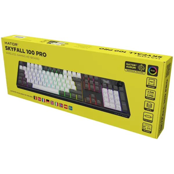 Купити Клавіатура Hator Skyfall 100 PRO Wireless ENG Black Silent Switches (HTK4101EU) - фото 9