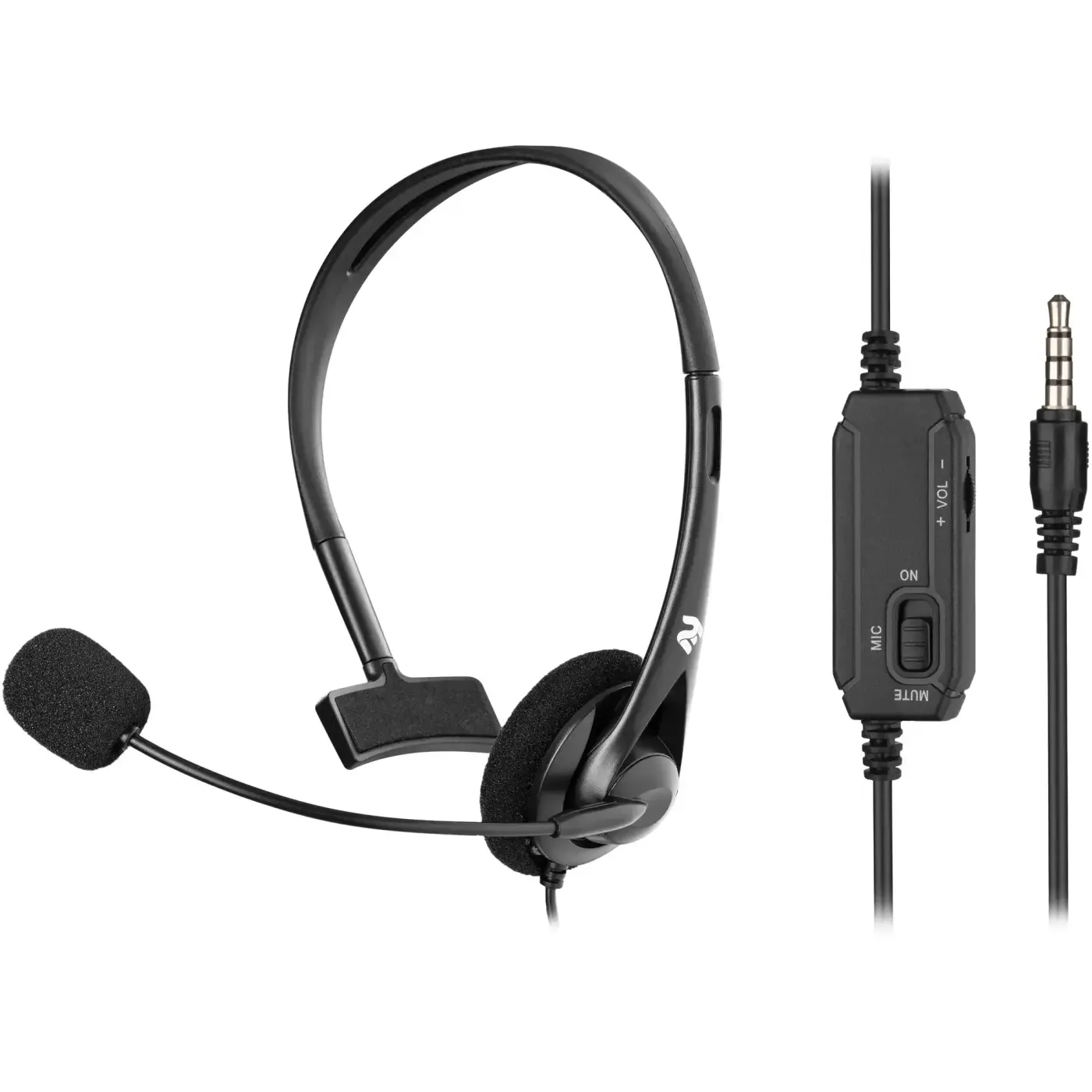 Купити Навушники 2E CH11 Mono 3.5mm / 2*3.5mm (2E-CH11MJ) - фото 1