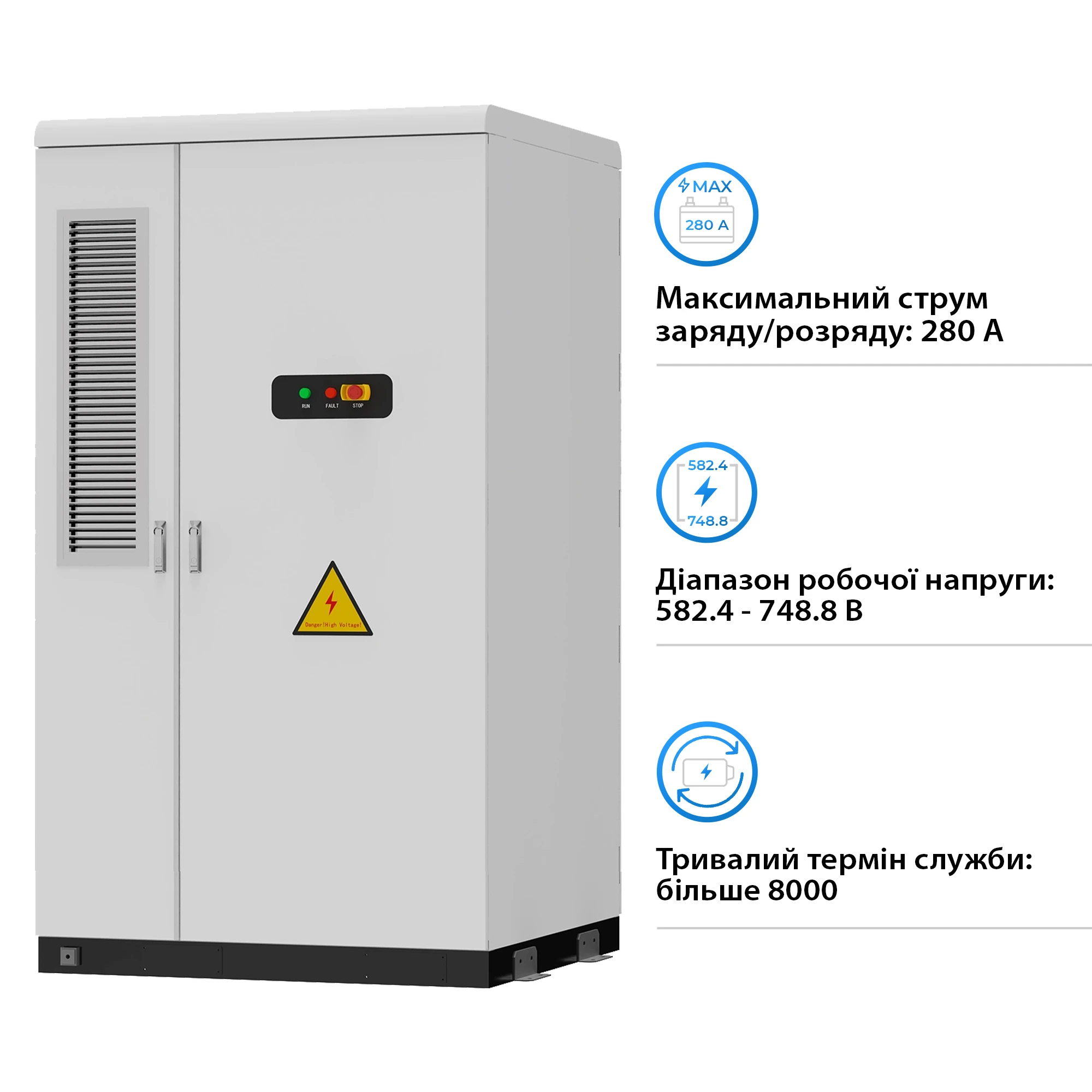 Купити Блок батарей GSL-BESS-418K 209kW 418kWh 665V 628Ah LiFePO4 IP55 Liquid Cooling - фото 4