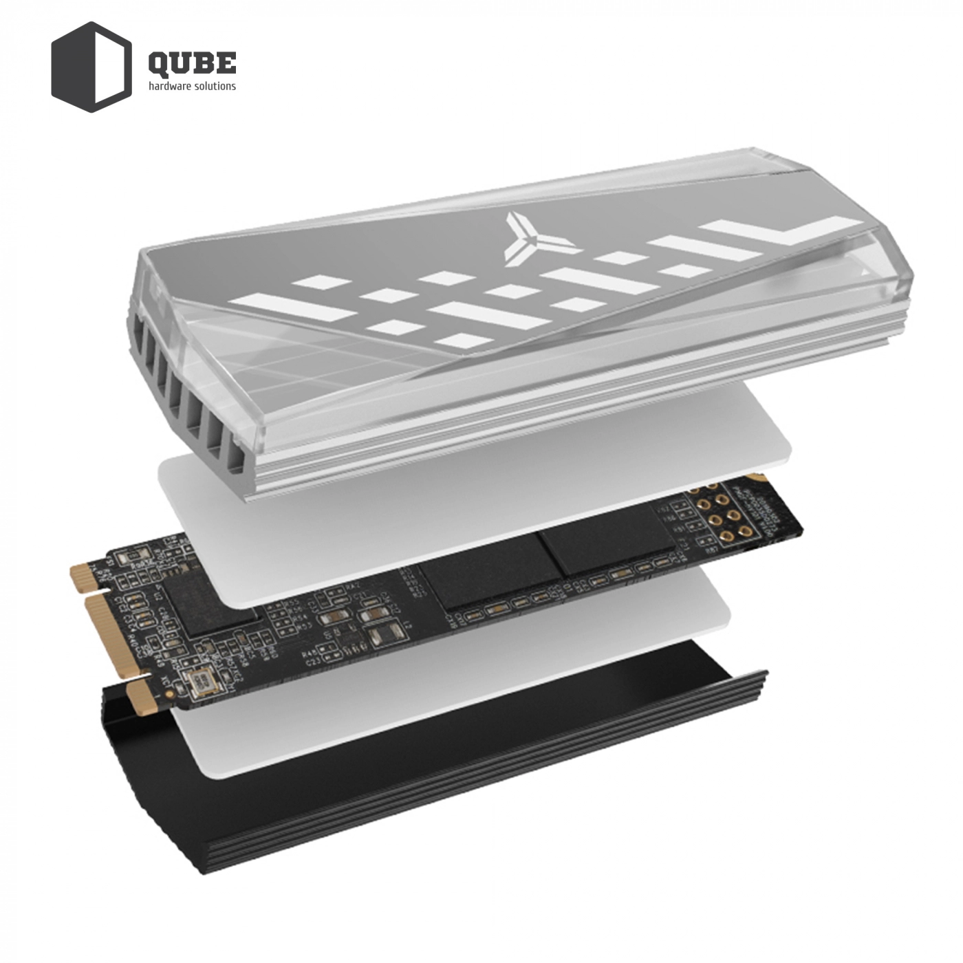 Купити Радіатор для M.2 SSD QUBE M.2-4 Gray - фото 6