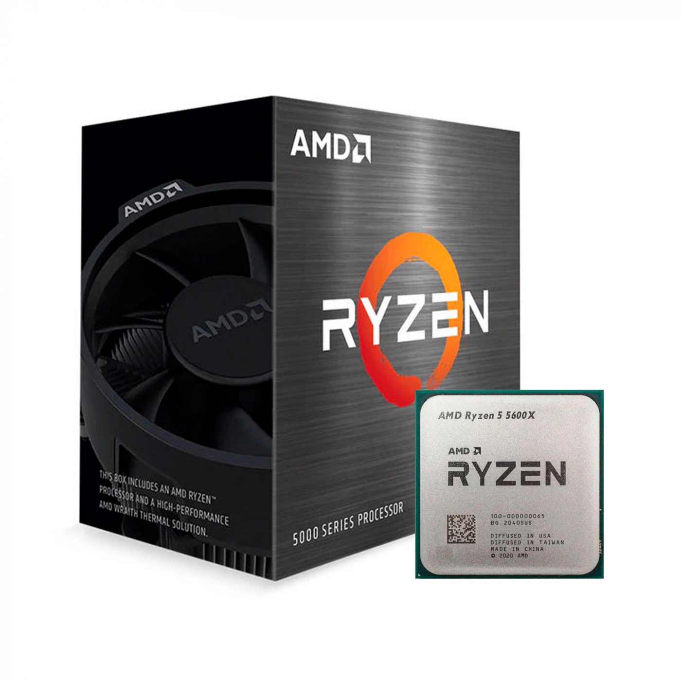 Купить Процессор AMD Ryzen 5 5600X (6C/12T, 3.7-4.6GHz,32MB,65W,AM4, Wraith Stealth) BOX - фото 1
