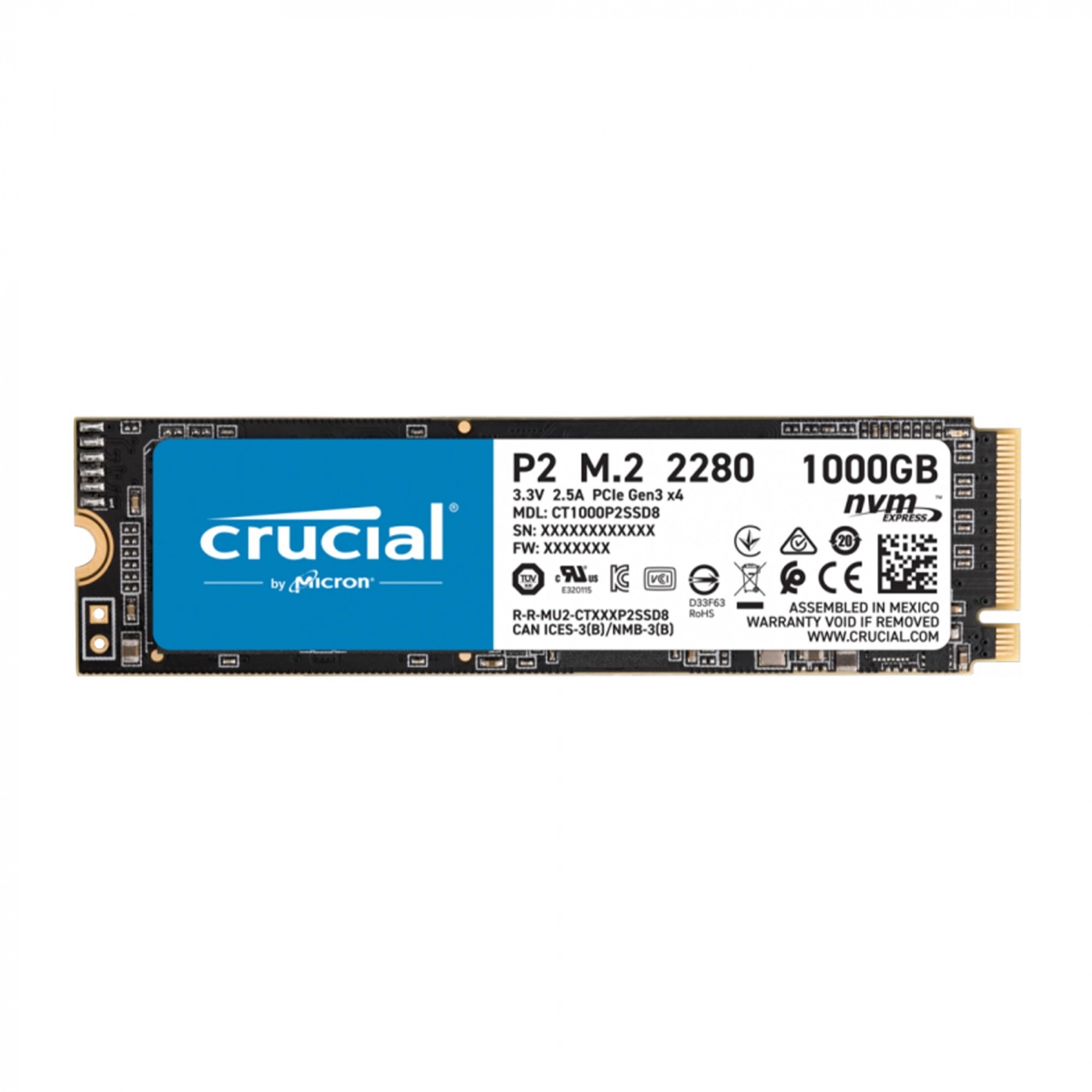 Купити SSD Crucial P2 CT1000P2SSD8 1 ТБ - фото 1
