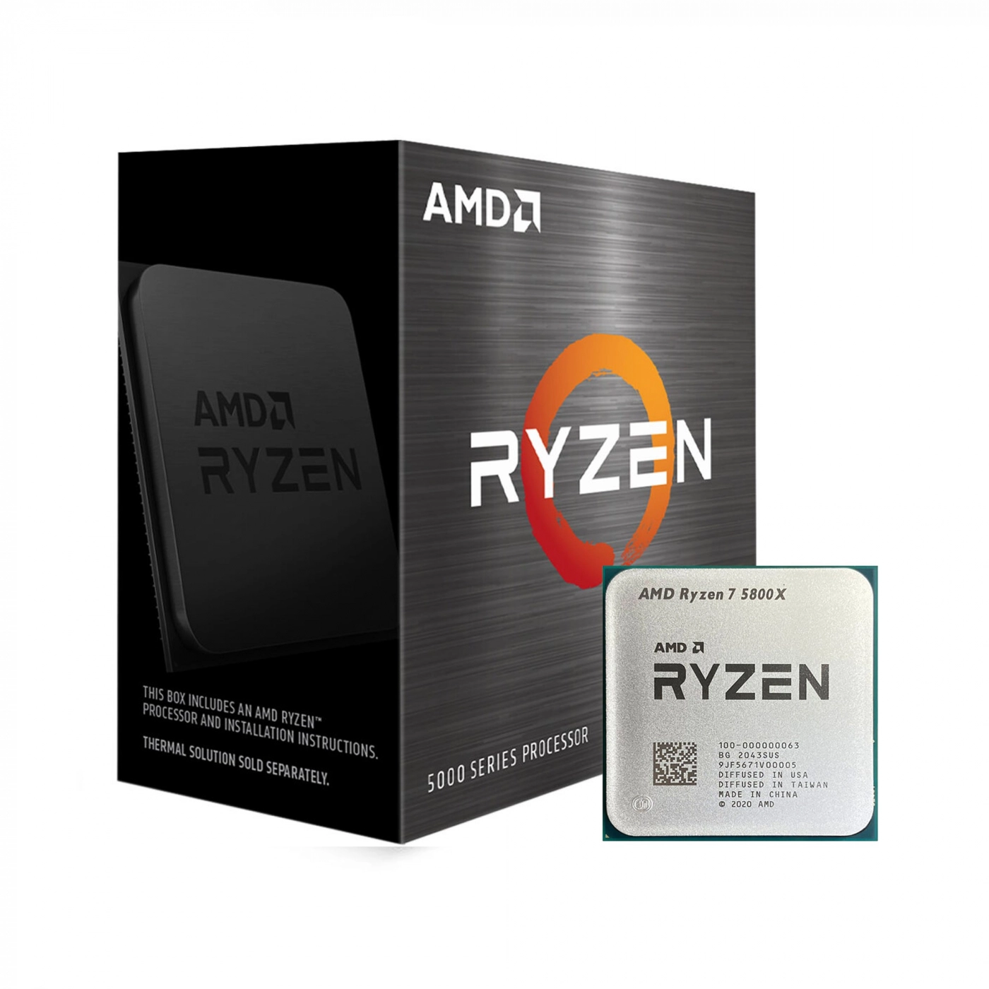 Купить Процессор AMD Ryzen 7 5800X (8C/16T, 3.8-4.7GHz, 32MB,105W,AM4) BOX - фото 1