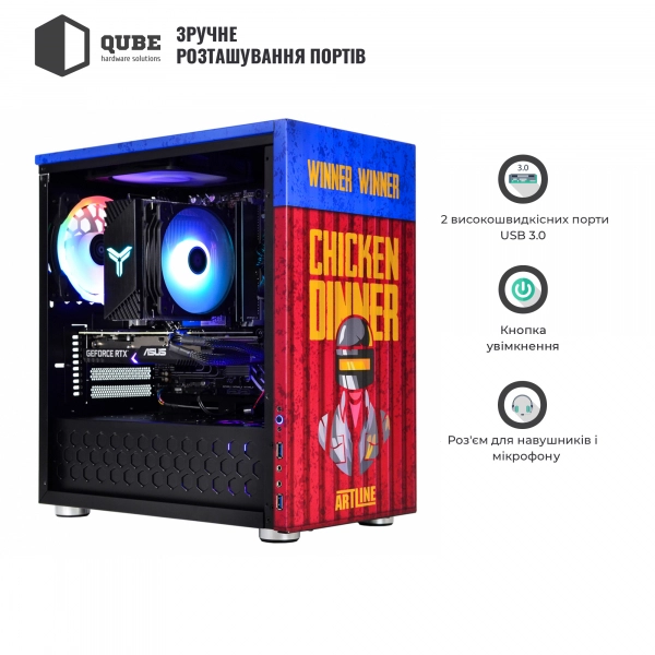 Корпус STYLE Aluminum Black PUBG Winner Printed – фото 4