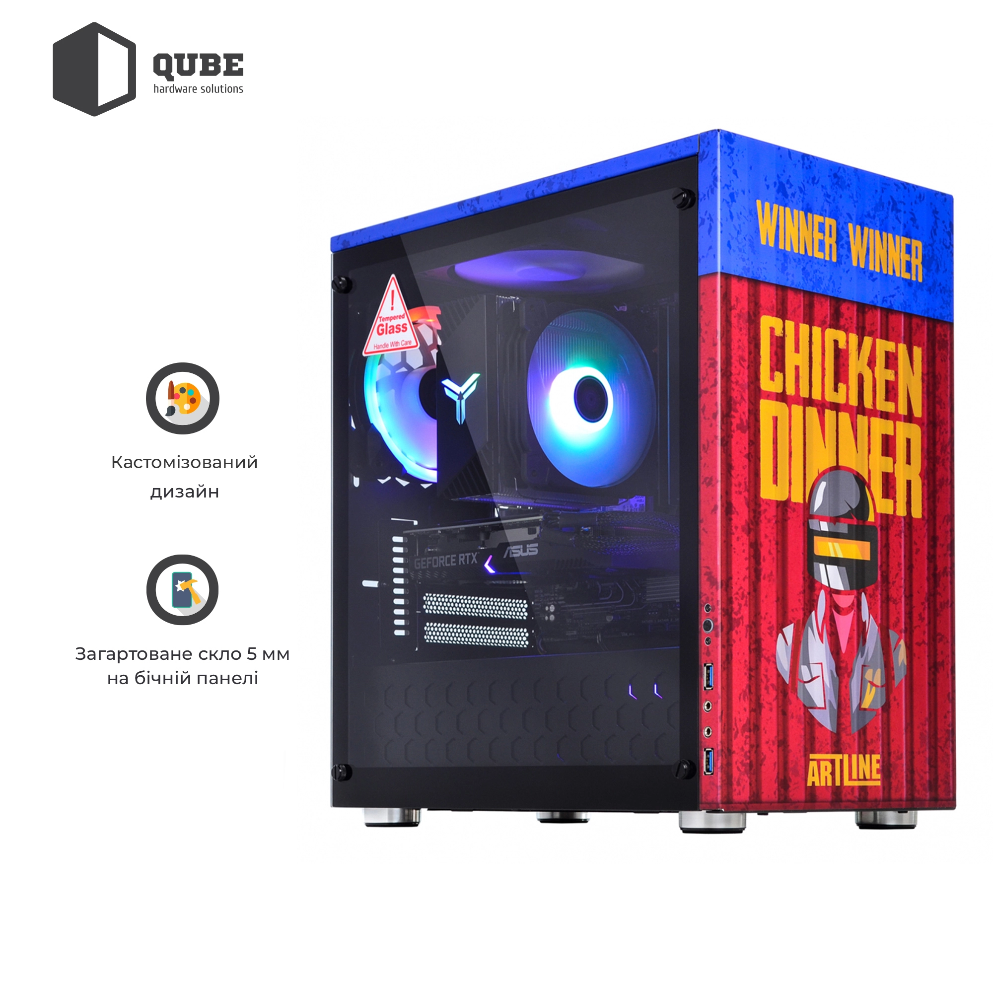 Корпус STYLE Aluminum Black PUBG Winner Printed – фото 6