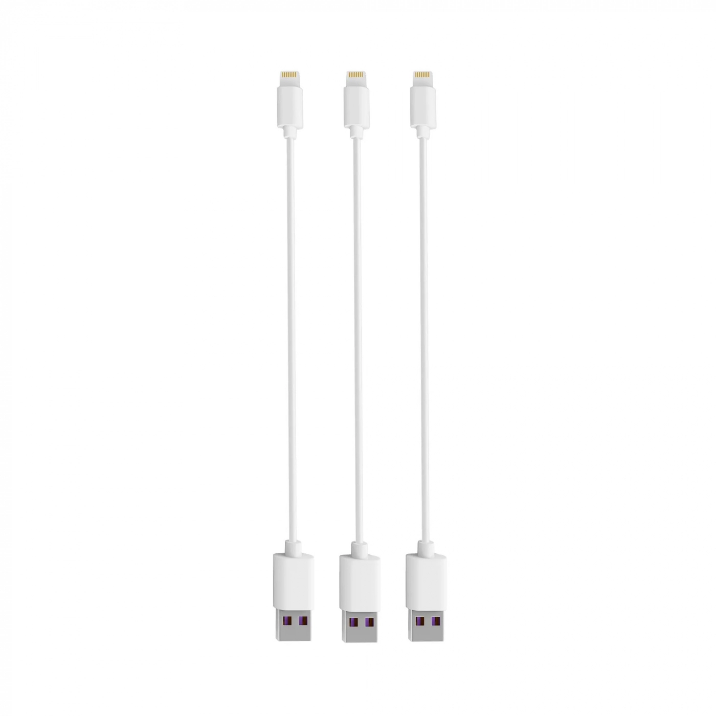 Купить Комплект кабелей Timstool USB to Lightning 0.21 м 3 шт White - фото 1