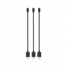 Купити Комплект кабелів Timstool USB to Type-С 0.21 м 3 шт Black - фото 1