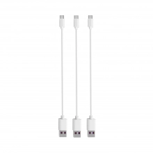 Купити Комплект кабелів Timstool USB to Type-С 0.21 м 3 шт White - фото 1