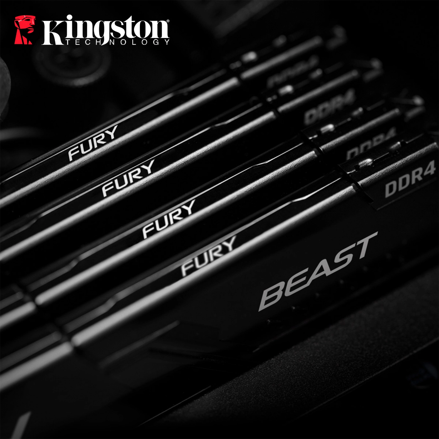 Купити Модуль пам'яті Kingston Fury Beast Black DDR4-3200 16GB  (KIT 2x8GB) (KF432C16BBK2/16) - фото 7