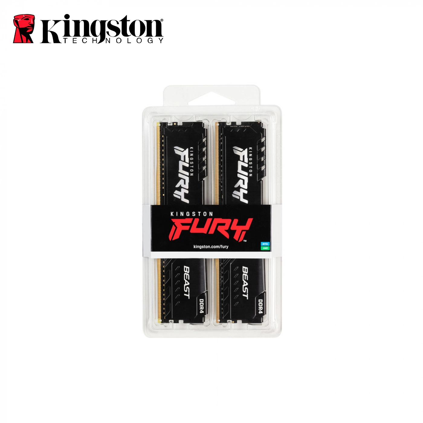 Купить Модуль памяти Kingston FURY Beast Black DDR4-3600 32GB KIT (2x16GB) (KF436C18BBK2/32) - фото 3