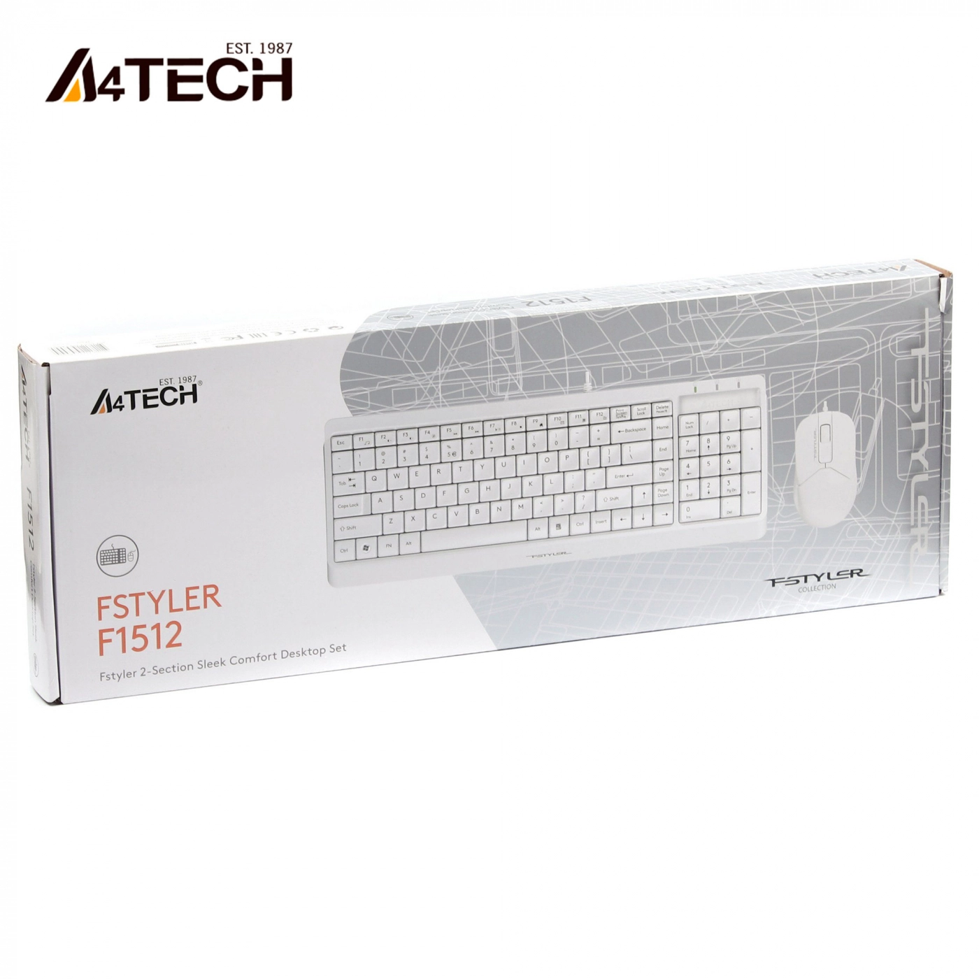 Купити Комплект клавіатура+миша A4Tech F1512 White - фото 5