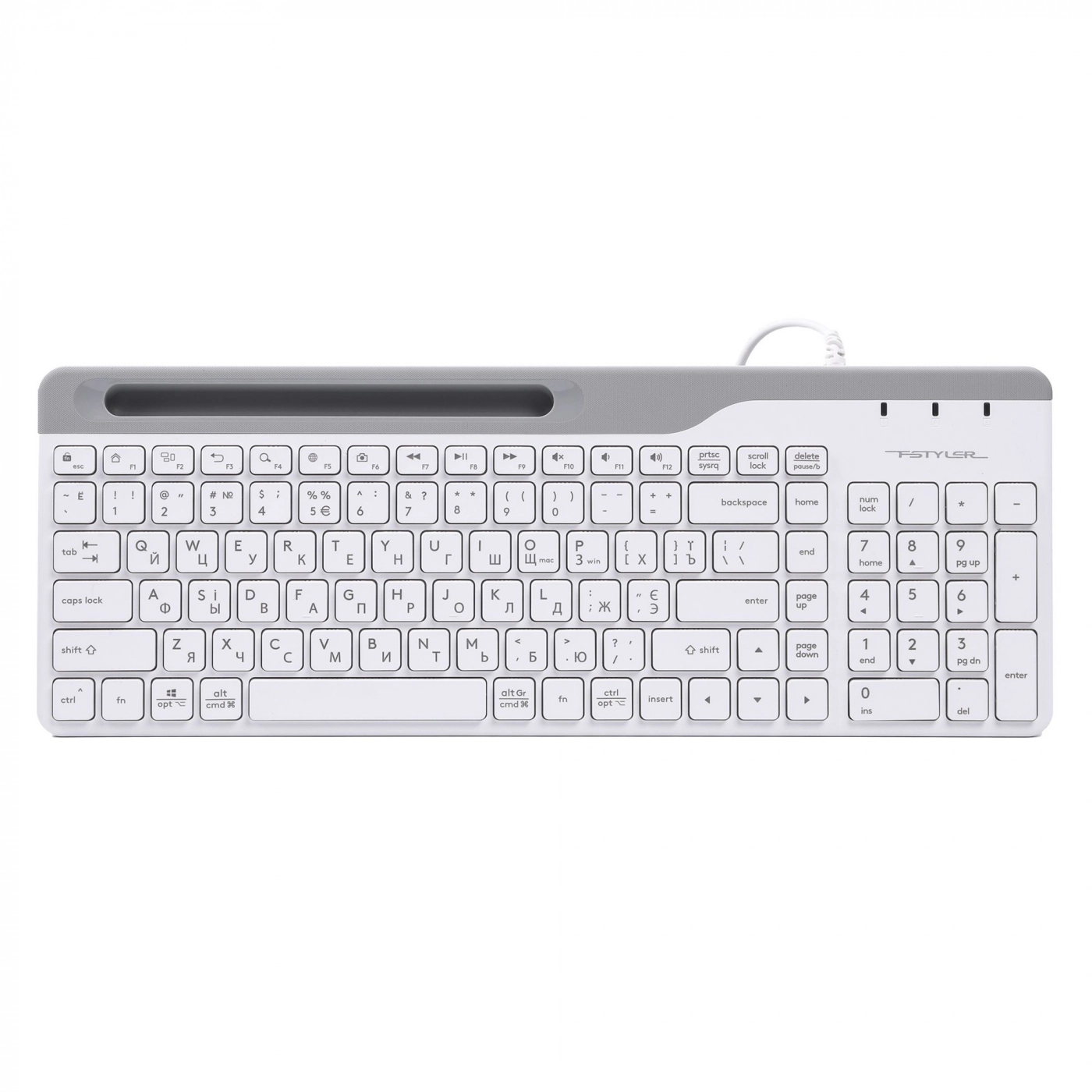 Купити Клавіатура A4Tech Fstyler FK25 White USB - фото 1
