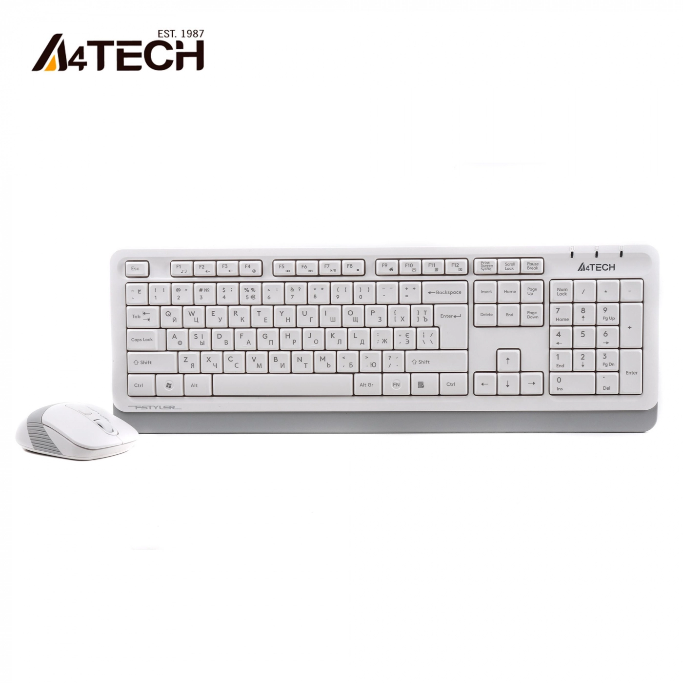 Купити Комплект клавіатура та миша A4Tech FG1010 White - фото 2
