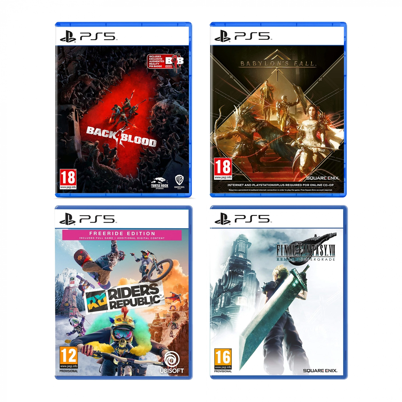 Купить Игровая консоль Sony PlayStation 5 + Babylon's Fall, Back4Blood, Final Fantasy VII, Riders Republic - фото 3