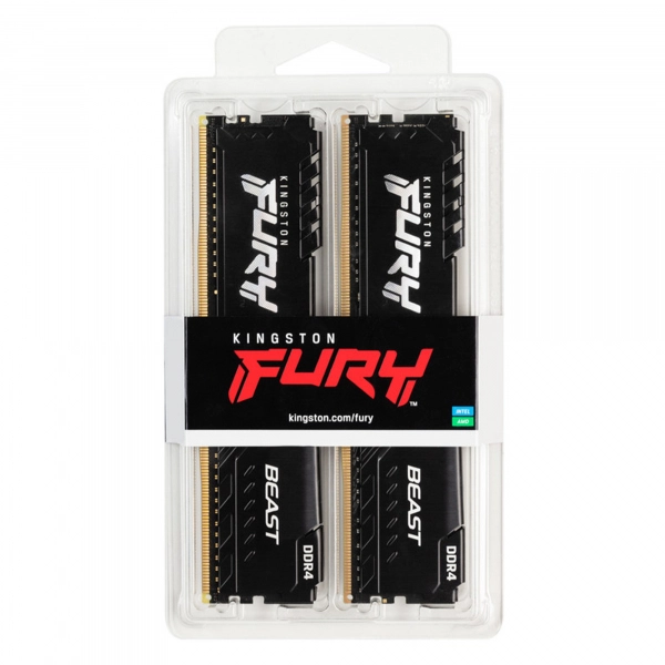 Купить Модуль памяти Kingston FURY Beast DDR4-2666 16GB KIT (4x4GB) (KF426C16BBK4/16) - фото 5