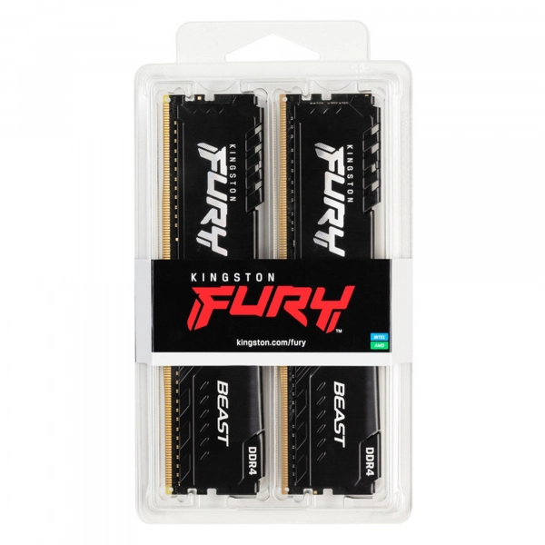 Купить Модуль памяти Kingston FURY Beast DDR4-2666 32GB KIT (2x16GB) (KF426C16BB1K2/32) - фото 5