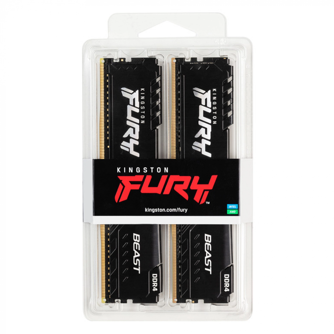 Купить Модуль памяти Kingston FURY Beast DDR4-2666 64GB KIT (4x16GB) (KF426C16BBK4/64) - фото 5