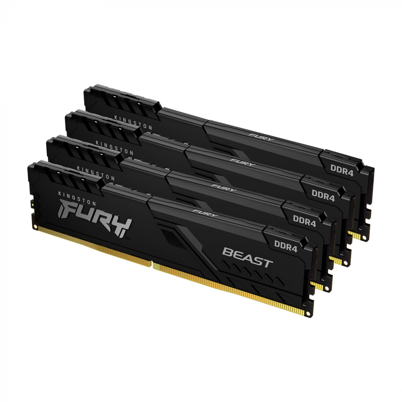 Купити Модуль пам'яті Kingston FURY Beast DDR4-3200 64GB KIT (4x16GB) (KF432C16BB1K4/64) - фото 1