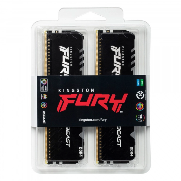 Купить Модуль памяти Kingston FURY Beast RGB DDR4-2666 64GB KIT (2x32GB) (KF426C16BBAK2/64) - фото 5