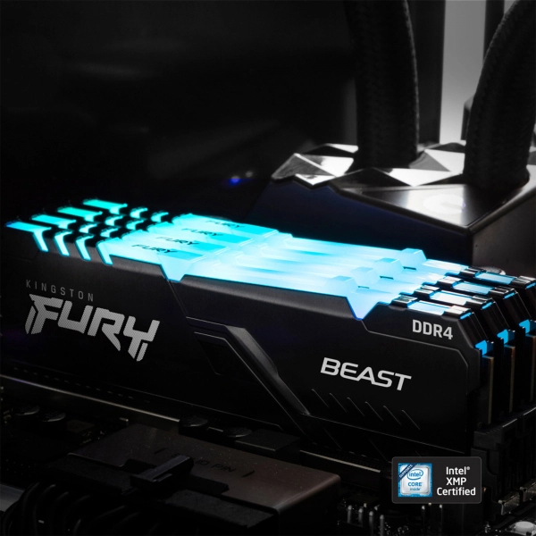 Купить Модуль памяти Kingston FURY Beast RGB DDR4-2666 64GB KIT (2x32GB) (KF426C16BBAK2/64) - фото 8