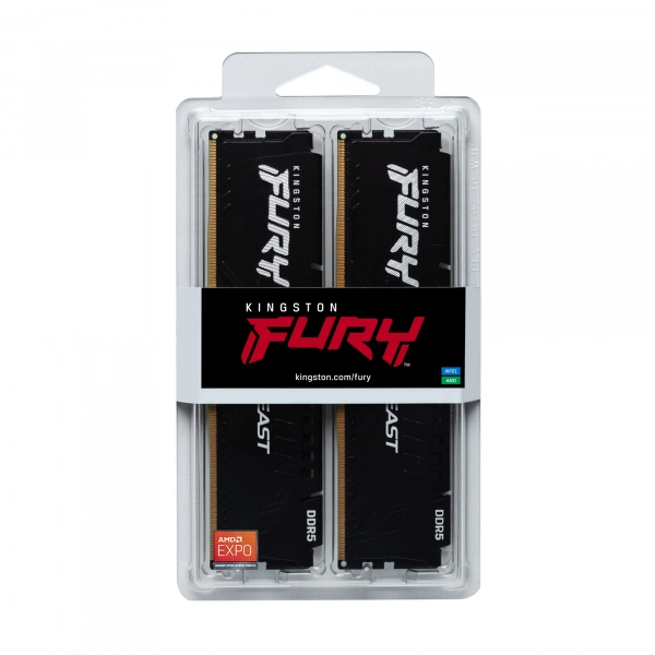 Купить Модуль памяти Kingston FURY Beast AM5 DDR5-5200 32GB KIT (2x16GB) (KF552C36BBEK2-32) - фото 5