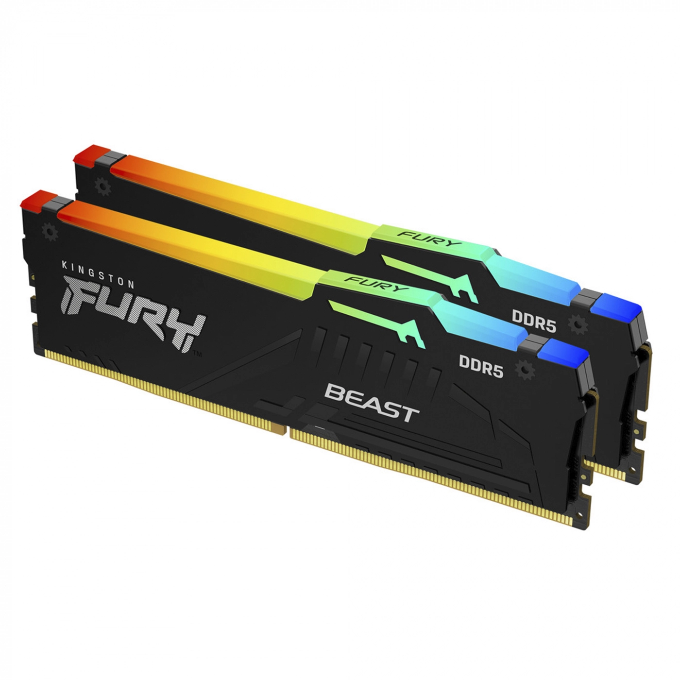 Купити Модуль пам'яті Kingston FURY Beast RGB DDR5-6000 16GB KIT (2x8GB) (KF560C40BBAK2-16) - фото 1