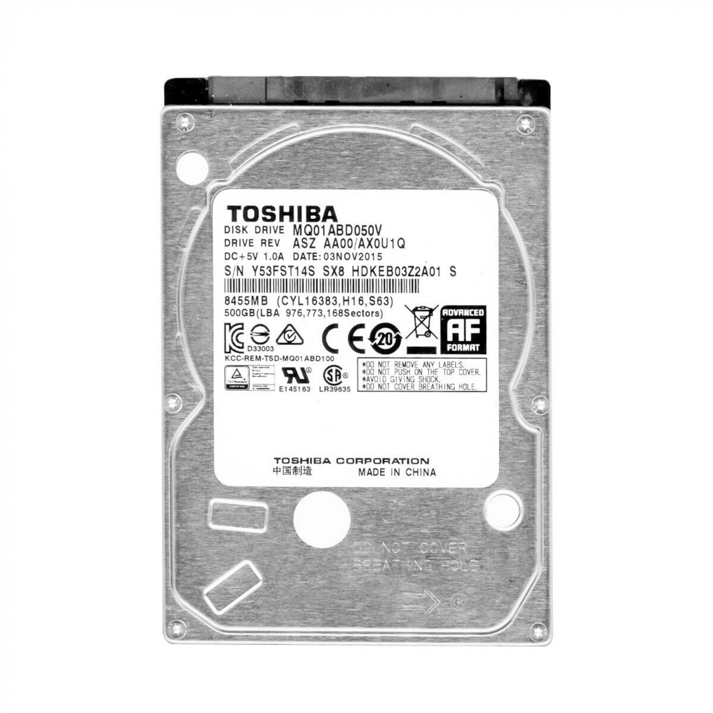 Купити Жорсткий диск Toshiba HDD 2.5" SATA 500GB 5400rpm 8mb (MQ01ABD050V) - фото 1