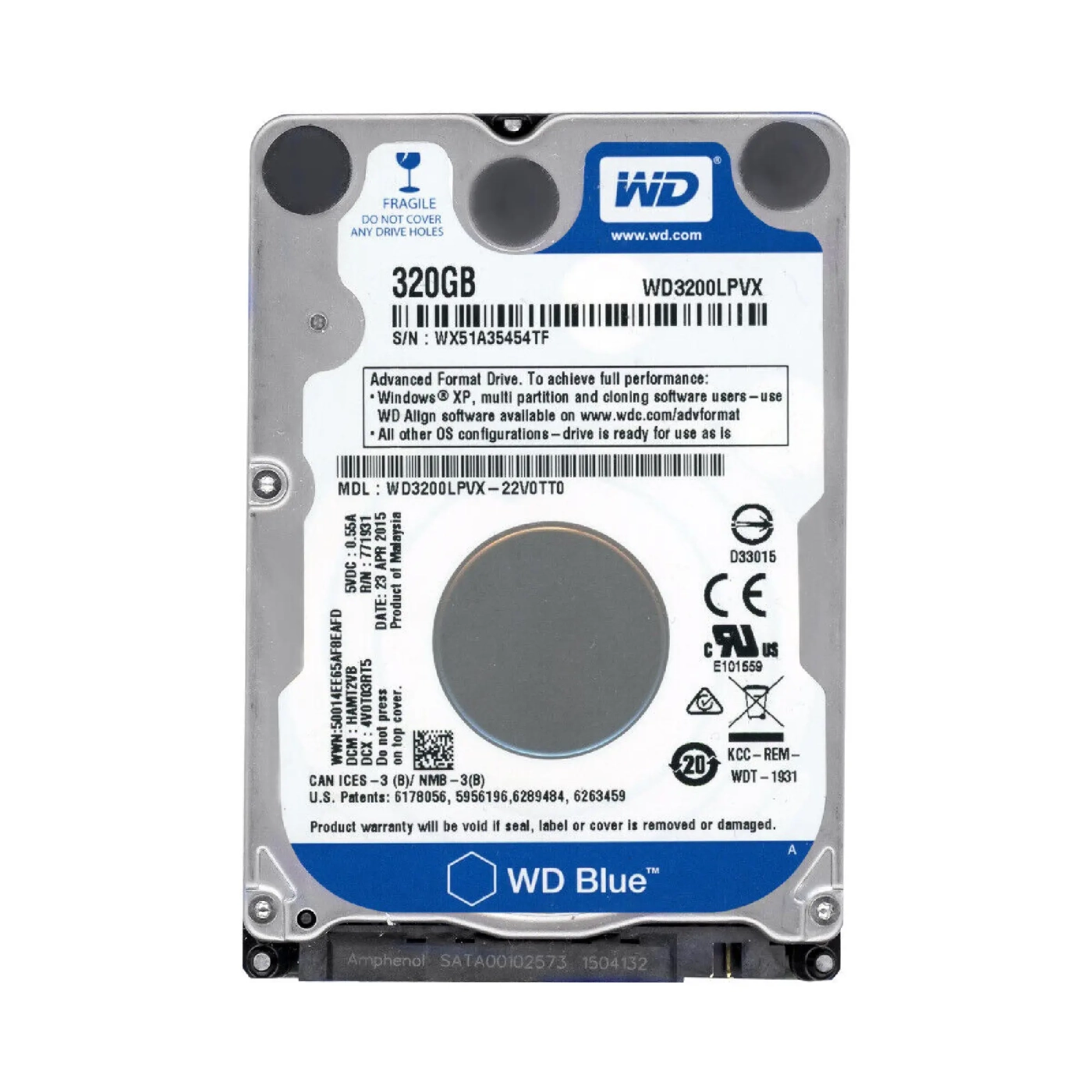 Купить Жесткий диск Western Digital 2.5" 320GB WD 5400rpm 16mb SATA III (WD3200LPVX_) - фото 2