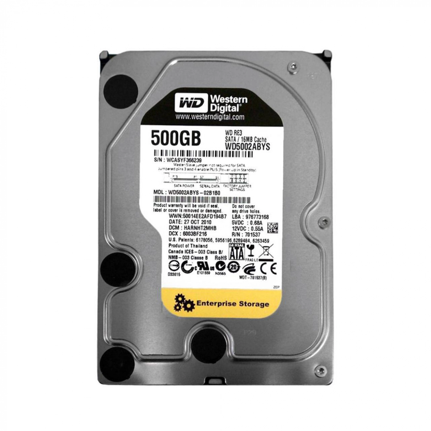 Купити Жорсткий диск Western Digital 3.5 RE3 500Gb SATA II (WD5002ABYS_) - фото 1