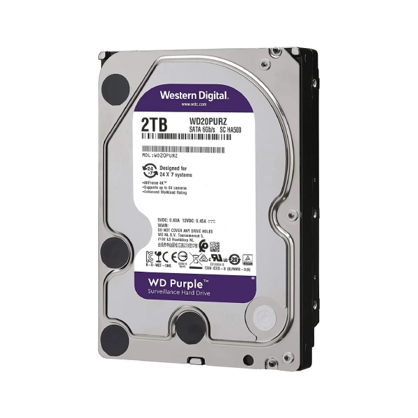 Купить Жесткий диск Western Digital Purple 2TB IntelliPower, 64 MB, 3.5' SATA III (WD20PURZ) - фото 2