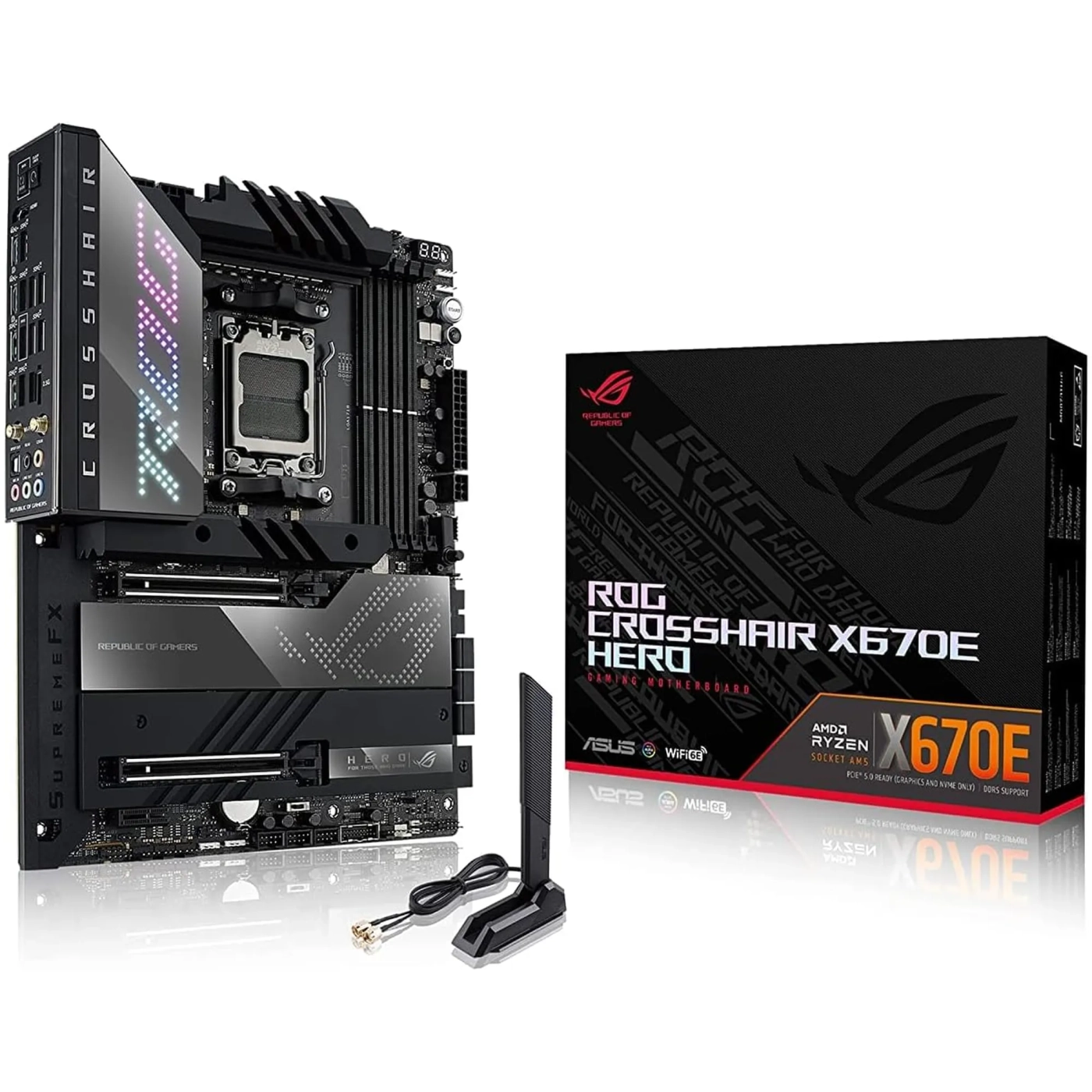Купить Материнская плата ASUS ROG CROSSHAIR X670E HERO - фото 1