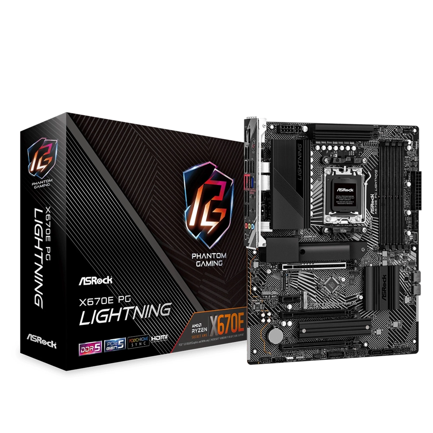 Купить Материнская плата ASRock X670E PG Lightning - фото 1