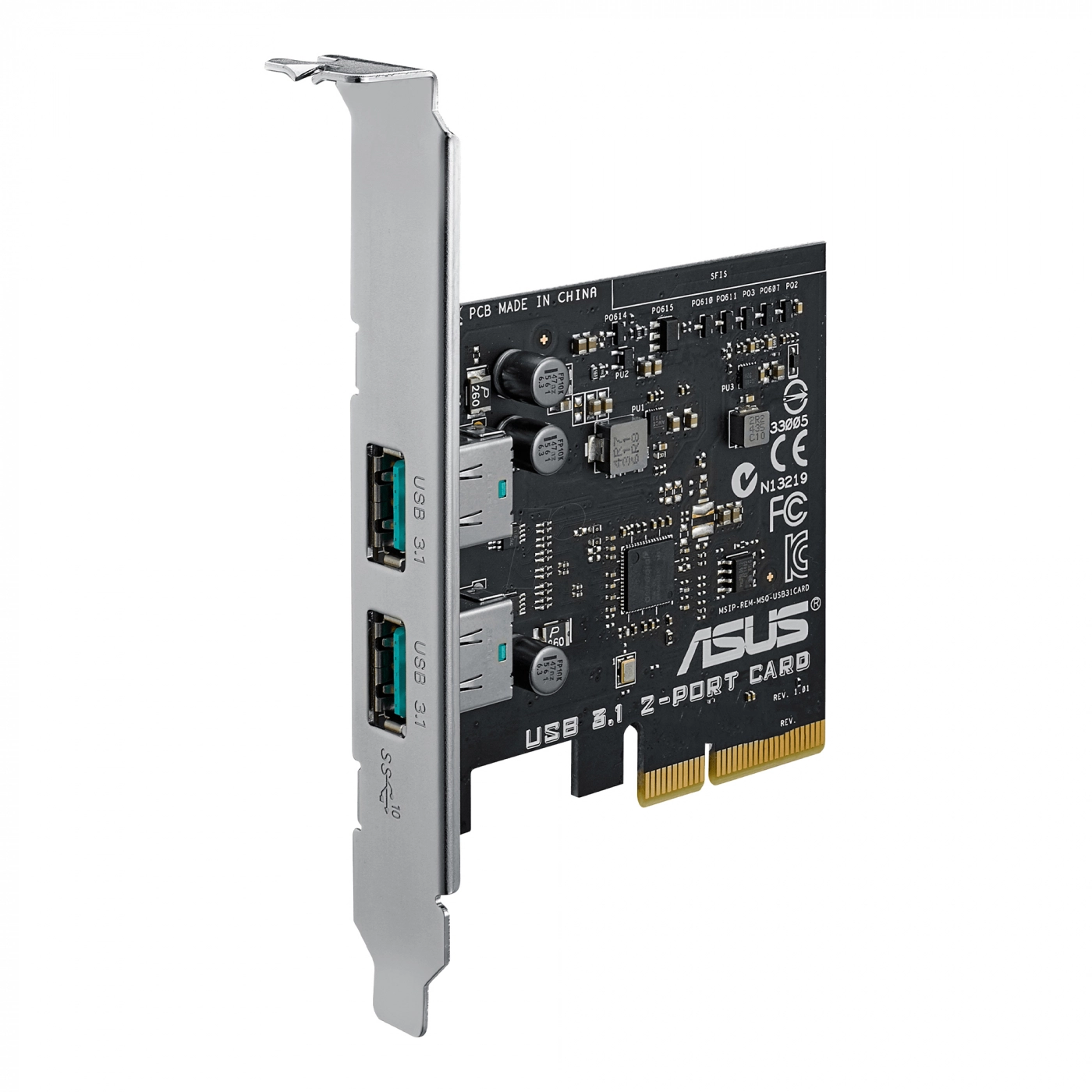 Купить Контроллер ASUS 2-Port USB3.1 PCI-e Card TYPE A - фото 1