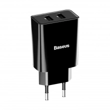 Купити Зарядний пристрій Baseus Speed Mini Dual U 10.5W Black - фото 1