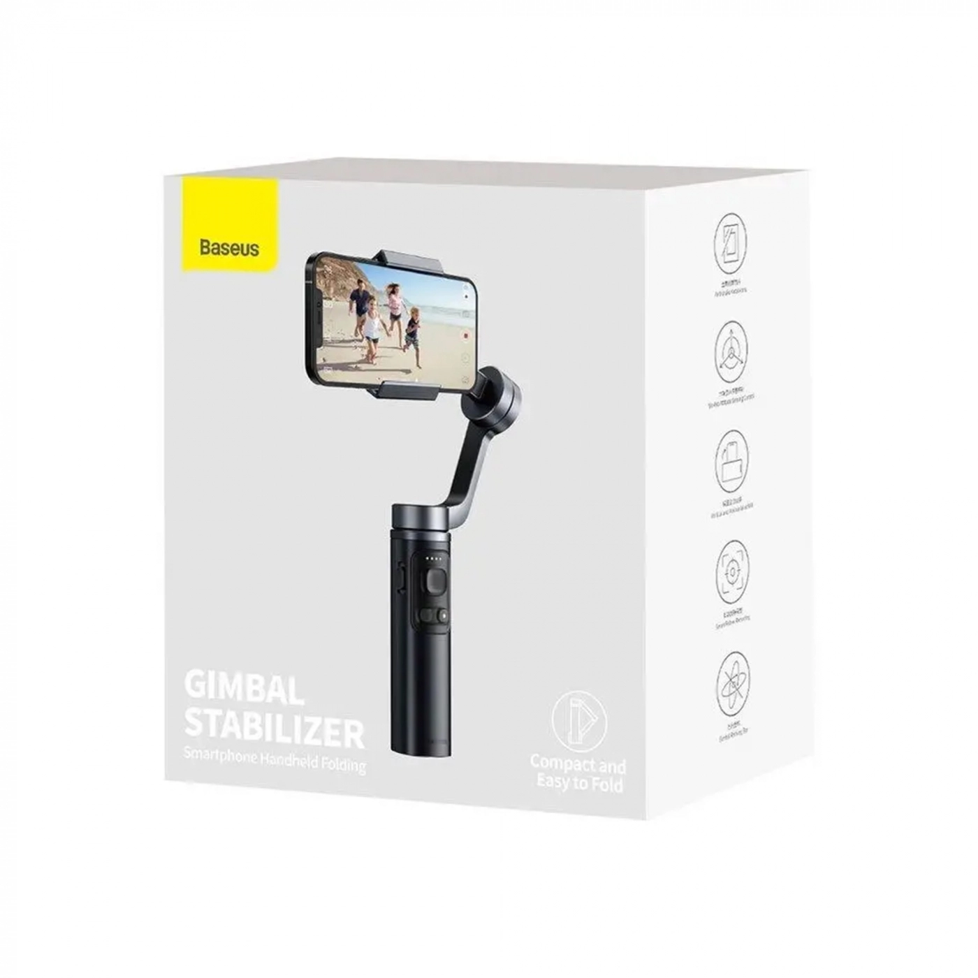 Купити Стедікам Baseus Control Smartphone Handheld Folding Gimbal Stabilizer Dark Grey - фото 6