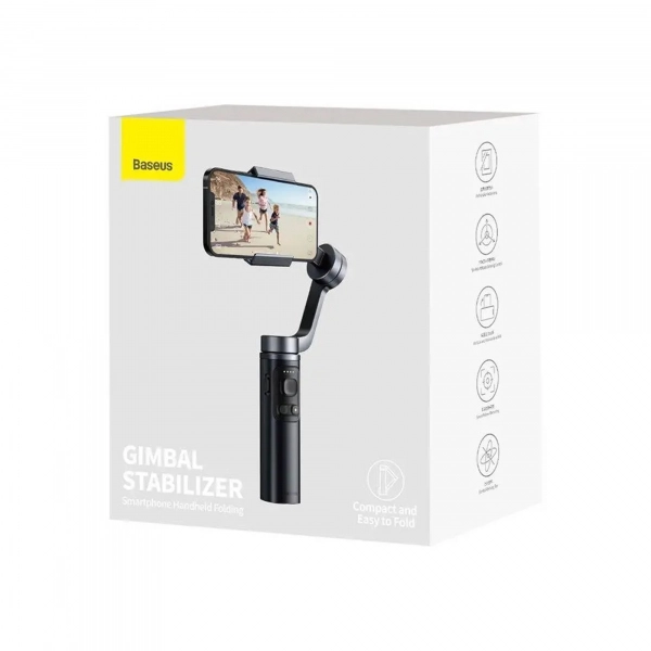Купити Стедікам Baseus Control Smartphone Handheld Folding Gimbal Stabilizer Dark Grey - фото 6